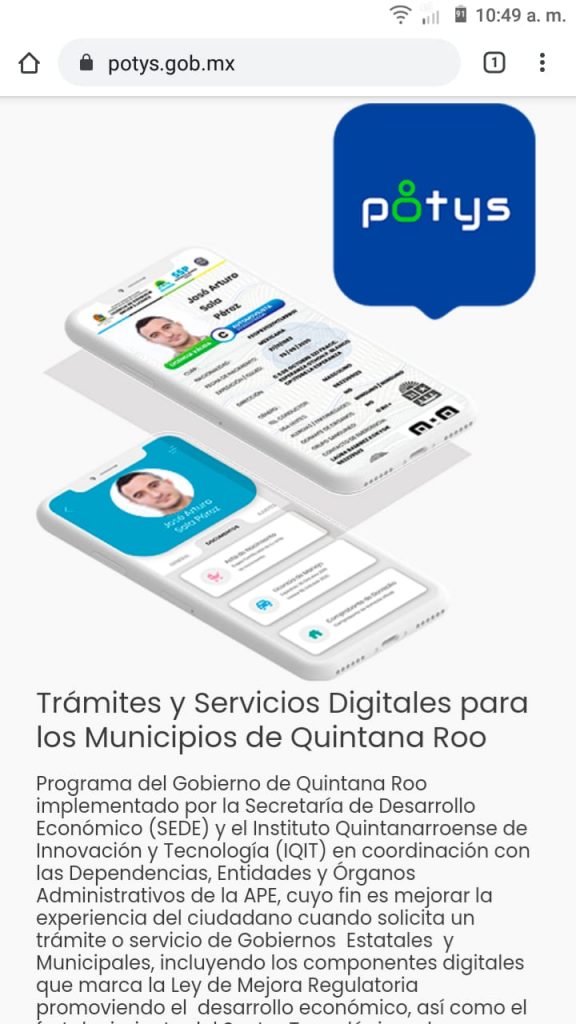 APLICACIÓN MÓVIL «POTYS» PARA PAGOS Y TRÁMITES SE ENCUENTRA LISTA PARA EL 2021 RCA/RENÁN MOGUEL