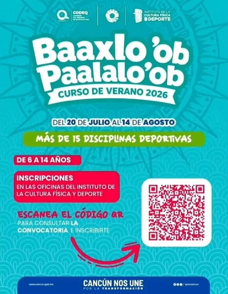 Todo listo para el tradicional curso de verano Baaxlo’ob Paalalo’ob 2026