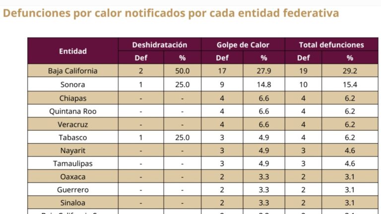 Sube Quintana Roo al cuarto lugar nacional por muertes de calor